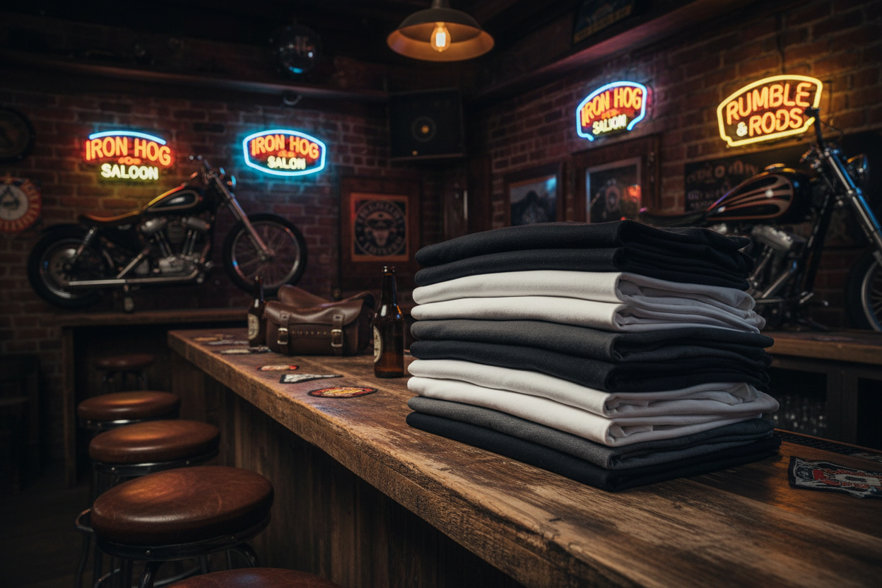 more and aat a biker bar